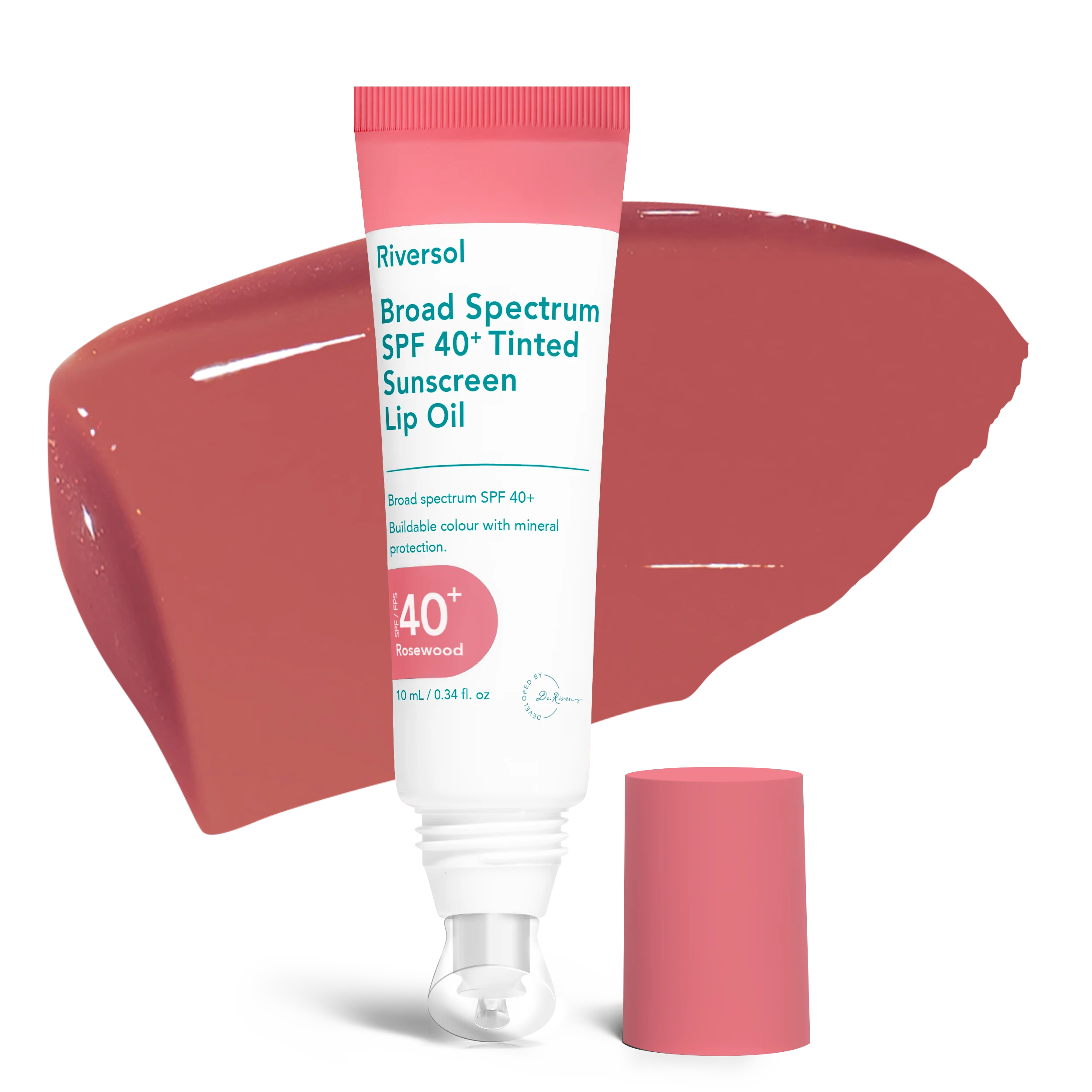 Broad Spectrum SPF 40+ Tinted Sunscreen Lip Oil - Image 6